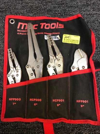 MAC 4pc. Locking Nose Clamp Plier Set