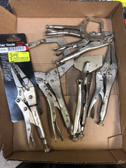 (6) Pairs MAC Vise Grips & Clamps