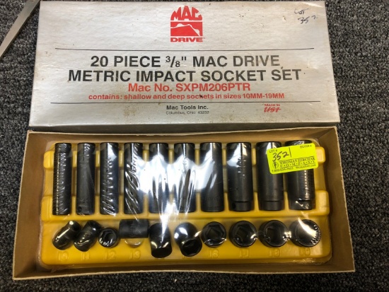 MAC 20pc. 3/8" MAC Drive Metric Impact Socket Set