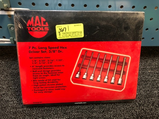 MAC 7-PC. Long Speed Hex Driver Set
