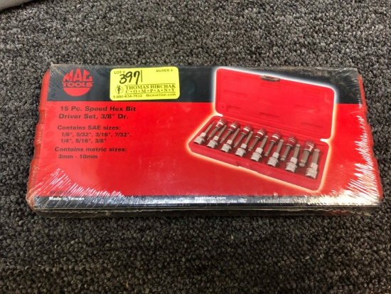 MAC 15-PC. 3/8" Drive Speed Hex Bit Driver Set