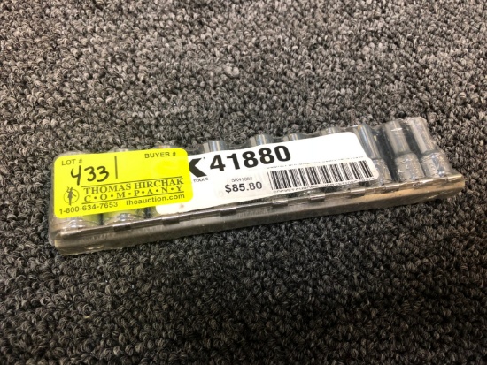 SK 10-PC. 1/4" Drive Chrome Socket Set