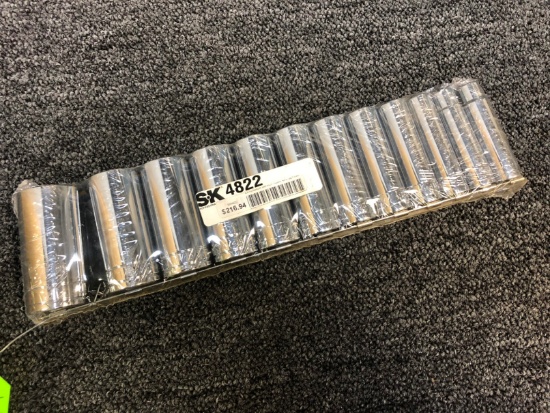 SK 12-PC. 1/2" Drive Extension Chrome Impact Socket Set