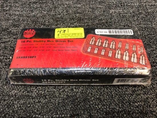 MAC 16-PC. Stubby Hex Driver Set