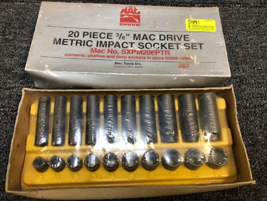 MAC 20-PC. 3/8" Metric Impact Socket Set