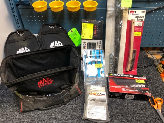 MAC Tool Bag, Scratch Brush, Gearwrench Socket Set