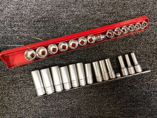 (2) Partial Sets: MAC 3/8" Drive Sockets