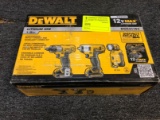 DeWalt Screwdriver, Impact Wrench, Work Light Kit