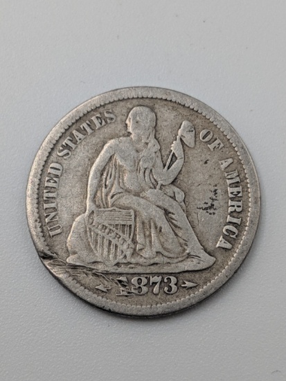 1873 Liberty Seated 10¢