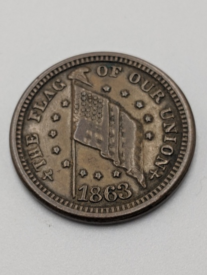 1863 Flag Of Our Union Token