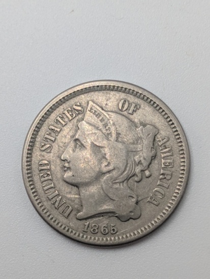 1865 Nickel 3¢
