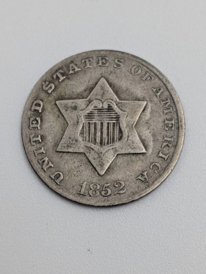 1852 Silver 3¢
