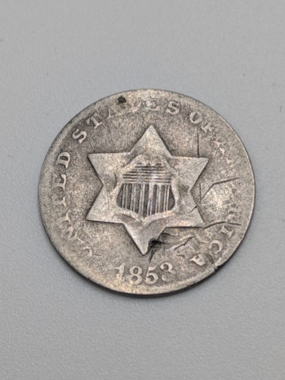 1853 Silver 3¢