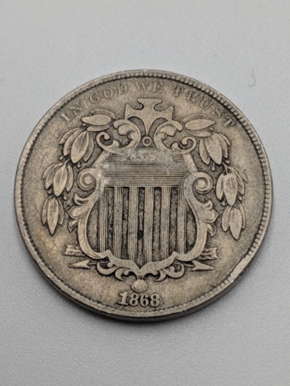 1868 Shield 5¢
