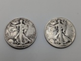 (1) 1936 & (1) 1941 Liberty Walking Half Dollars