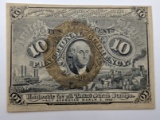 Second Issue Fractional Currency 10¢ Paper Note