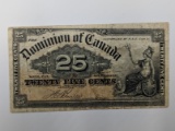 Canadian Fractional Currency 25¢ Paper Note