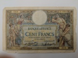 1924 French 100 Francs Paper Note