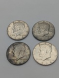 (4) 1964 Kennedy Half Dollars