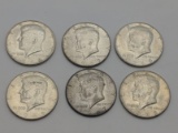 (6) Asst. Kennedy Half Dollars