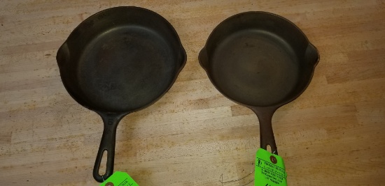 (2) Griswold Cast Iron Chef Skillets
