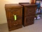 (2) 2-Drawer Oak Filing Cabinets