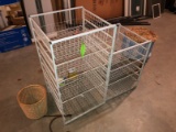 Wire Shelving Units & Wicker Baskets