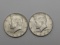 (2) 1964 Kennedy Half Dollars