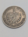 1915 Republica De Cuba Cuarenta Centavos