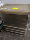 (4) Cambro Poly Storage Bins