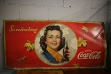 Vintage Cardboard Coca-Cola Sign