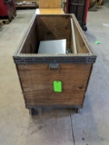 Shop-Made Wood Cart on Wheel w/ Contents