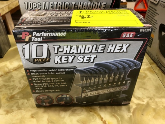 Performance Tool 10 pc. T-Handle Hex Key Set