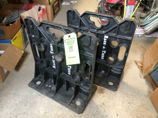 (2) Rack-A-Tier Portable Spool Carriers