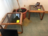 (3) Glass-Top Side Tables