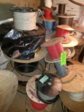 Misc. Electrical Wire & (2) Racks For Wire Spools