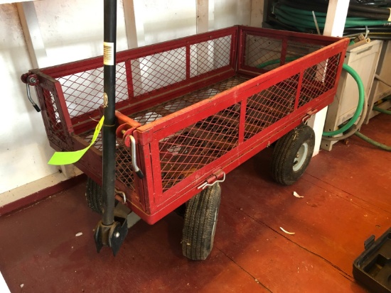 Fold-Down 4-Wheel Garden Cart