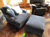 Upholstered Chair w/ Ottoman