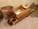 Children's Wood Wheel Barrow & Blocks