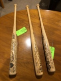 (3) Yankee Autographed Baseball Bats