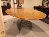 Contemporary/Deco Walnut Oval Table