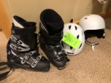 Pair of Nordica Ski Boots & (2) Helmets