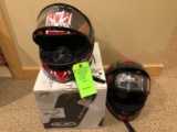 (2) HJC Snowmachine Helmets