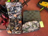 Collapsable Stool & (2) Camo Padded Seats