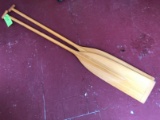 (2) Wood Canoe Paddles