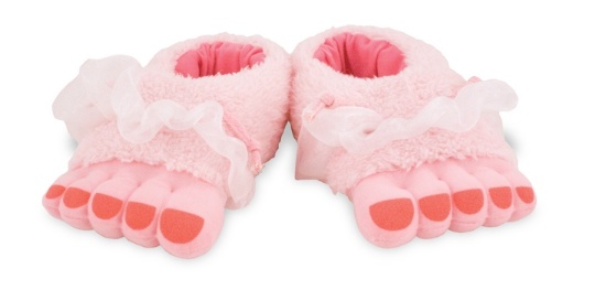 Case of (60)prs. Rich Frog Large Funky Feet Slippers-Fairy