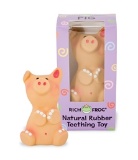 (126) Rich Frog Natural Rubber Teething Toy-Pig