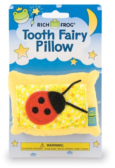 (54+/-) Rich Frog Tooth Fairy Pillow-Ladybug