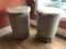 (2) Simple Human Step Can Trash Receptacles