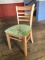 (3) Beechwood Ladderback Side Chair w/ Bendal Aloe Upholstery